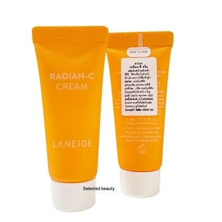 Laneige Radian C Cream [Radian-C] 7ml ครีมบำรุงผิว แก้ปัญหาผิวคล้ำ รอยแดง เผยผิวกระจ่างใส