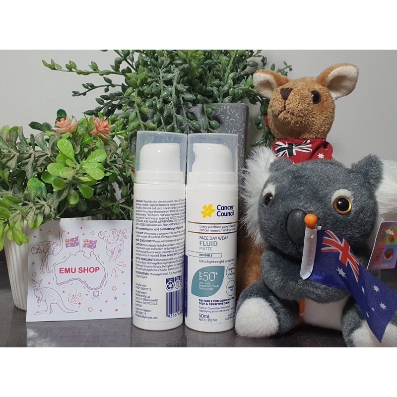 cancer-council-spf-50-fluid-matte-invisible-50ml-ครีมกันแดดเนื้อบางเบา-จากของแท้-100-จากออสเตรเลีย-ของแท้-100