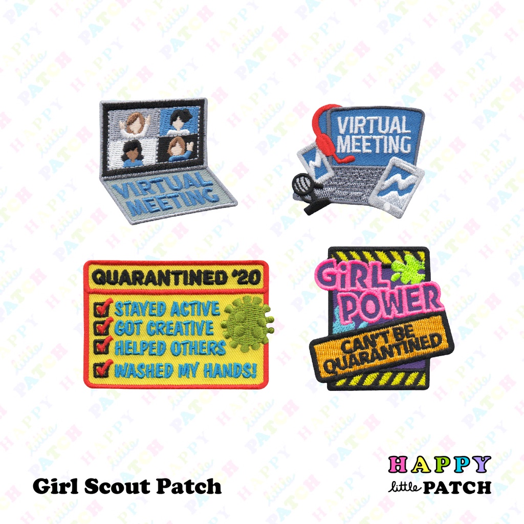 ตัวรีด ตัวรีดติดเสื้อ (Girl Scout Patch) | Covid 19, Quarantined, โควิด ...