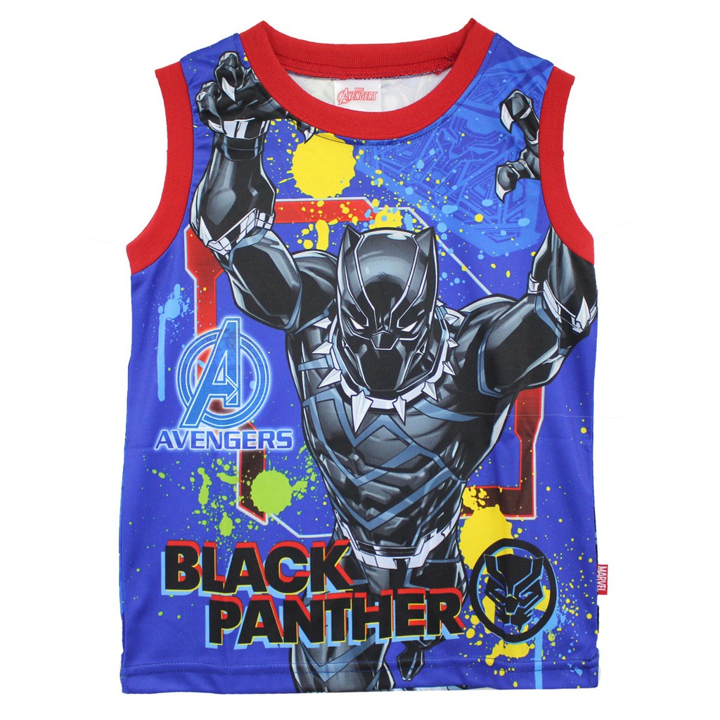 เสื้อผ้าเด็กลิขสิทธิ์แท้พร้อมส่ง-เด็กเล็ก-เด็กโต-เด็กผู้ชาย-ผู้หญิง-black-panther-เสื้อเด็กผ้ามัน-avengers-dma243-12