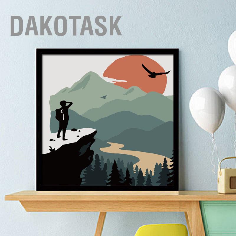 dakotask-ภาพวาดสีน้ํามันดิจิทัล-diy-ระบายสีตามตัวเลข-ขนาด-20-20-ซม-รูปทิวทัศน์เขตร้อน-พร้อมกรอบ-สําหรับตกแต่ง