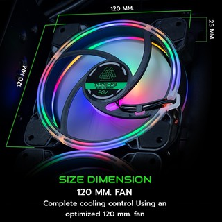 พัดลมเคส EGA Type F2 Fan Case RGB Dual Light