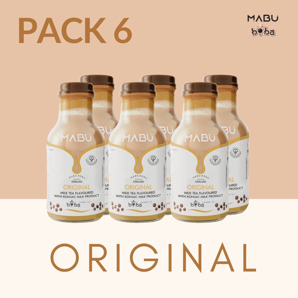 Mabu Boba Original Milk Tea เครื่องดื่มชานมไข่มุก รสออริจินัล 270 ml ...