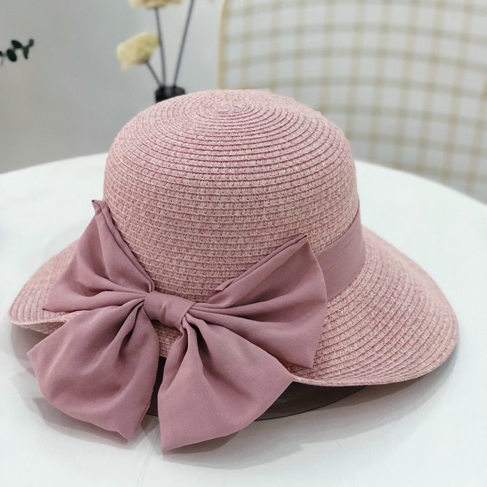 ภาพหน้าปกสินค้าหมวกสาน หมวก Narank Style มีโบว์ข้างหลัง สไตล์เกาหลี น่ารักมาก จากร้าน chenqiaojia บน Shopee