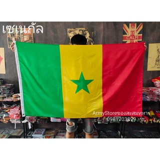 &lt;ส่งฟรี!!&gt; ธงชาติ เซเนกัล Senegal Flag 4 Size พร้อมส่งร้านคนไทย