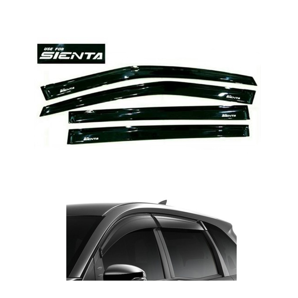 ภาพหน้าปกสินค้ากันสาด โตโยต้า เซียนต้า Toyota Sienta สีดำ จากร้าน t.s.autosport บน Shopee