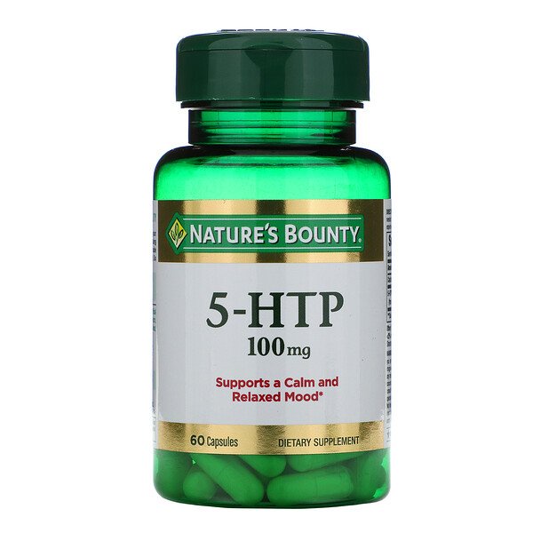 Nature's Bounty,5-HTP,100mg,60 Capsules รักษาอาการซึมเศร้า ช่วยทำให้นอน ...