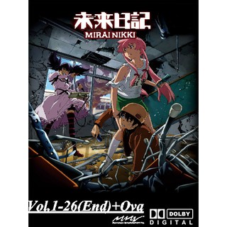 ANIME FUTURE DIARY (MIRAI NIKKI) VOL.1-26 END + OVA DVD ENGLISH