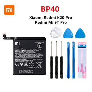 Xiao Mi BP40 4000MAh แบตเตอรี่สำหรับ Xiaomi Redmi K20 Pro / Mi 9T Pro BP40โทรศัพท์แบตเตอรี่ทดแทน + เครื่องมือ