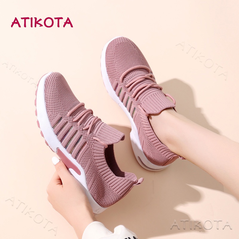 atikota-รองเท้าผ้าใบ-รองเท้าวิ่ง-พื้นนิ่ม-ระบายอากาศ-แฟชั่นสําหรับผู้หญิง