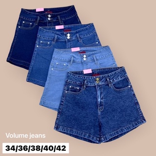 34-42 volume jeans กางเกงยันส์ขาสั้นไซส์ใหญ่ ผ้ายืด