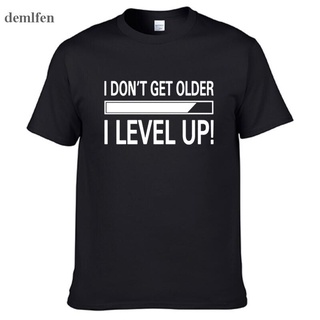 ใหม่ เสื้อยืดลําลอง ผ้าฝ้าย แขนสั้น พิมพ์ลาย I Level Funny Birthday Nerd Gamer สําหรับผู้ชาย