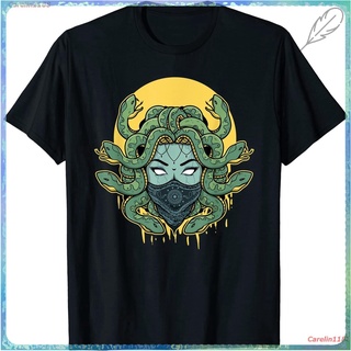 2022 Medusa Abstract Snakes Greek Mythology Gangster T-Shirt เสื้อยืด ดพิมพ์ลาย ดผ้าเด้ง คอกลม cotton ความนิยม sale Unis