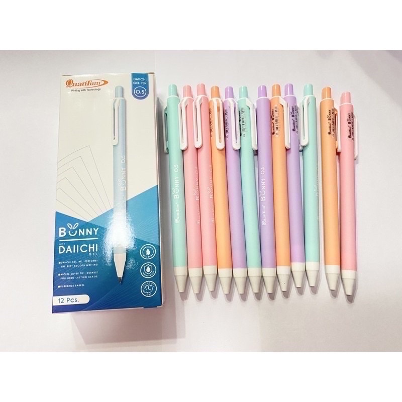 ภาพหน้าปกสินค้าQuantum Bunny daiichi gel pen ปากกาเจล (สีน้ำเงิน)เขียนลื่นเส้นไม่ขาด จากร้าน fayvanvanat บน Shopee