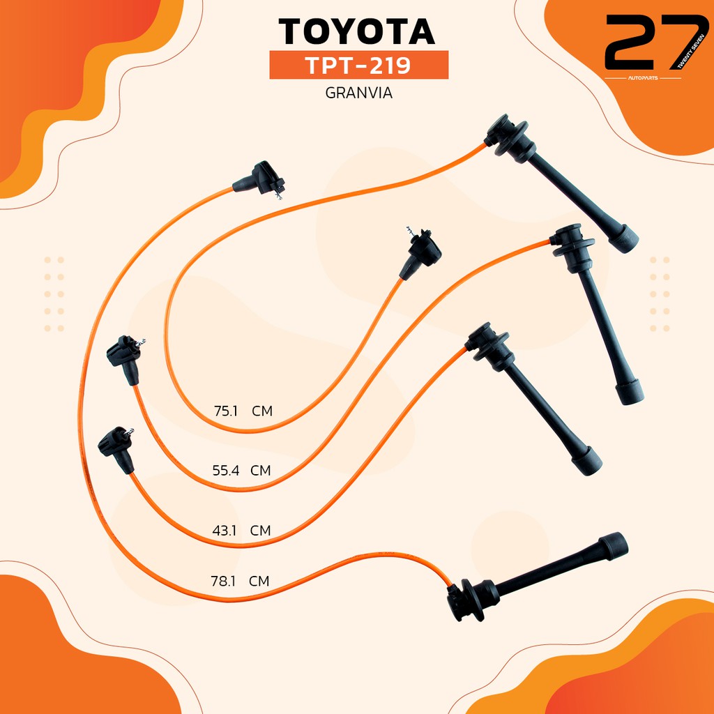 สายหัวเทียน-toyota-granvia-เครื่อง-3rz-tpt-219-top-performance-made-in-japan-สายคอยล์-โตโยต้า-รถตู้-แกรนเวีย