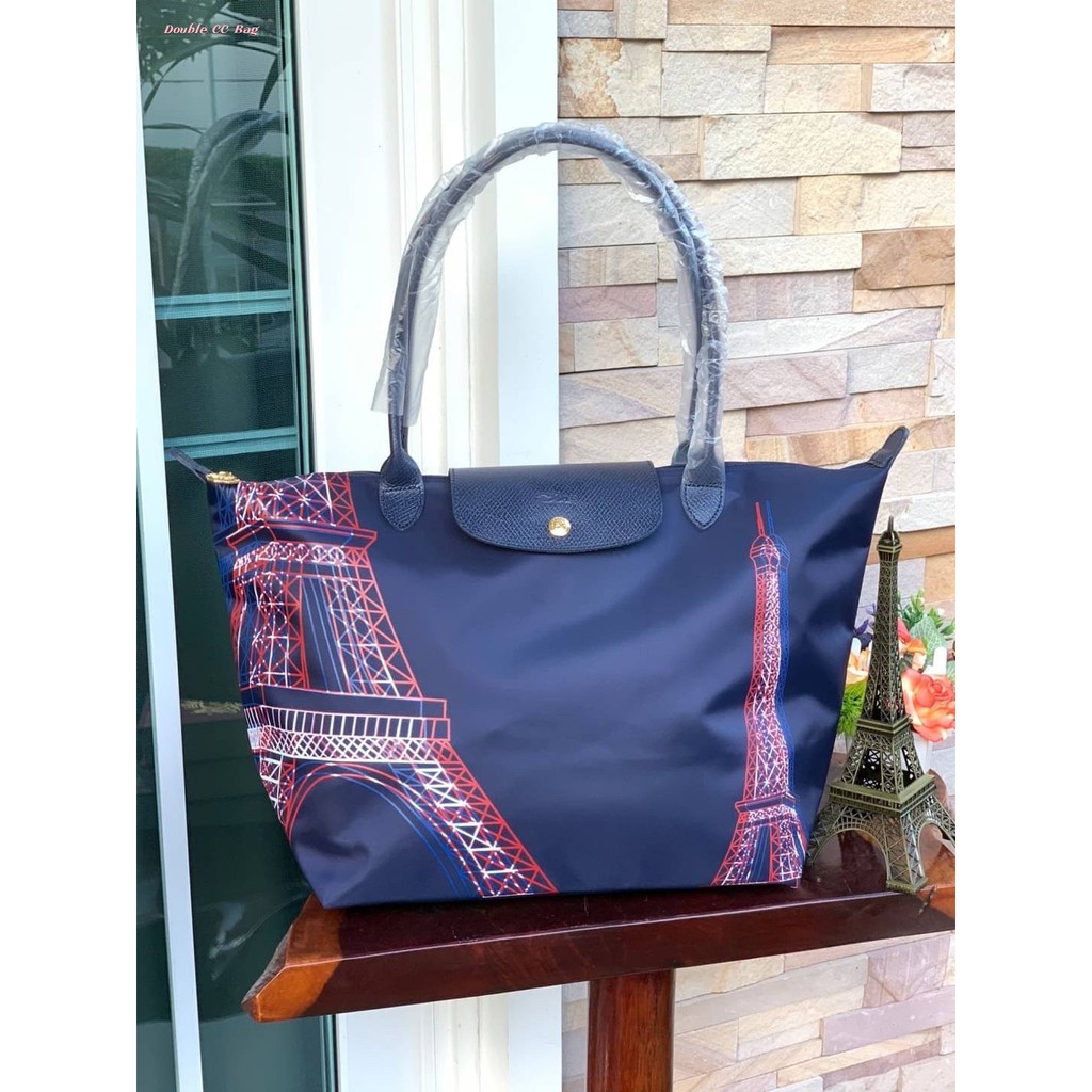 แท้-longchamp-made-in-france-le-pliage-eiffel-tower-limited-edition-tote-bag