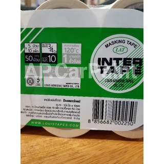 สินค้า กระดาษกาว INTER TAPE อินเตอร์เทป 3/4\"×10 หลา