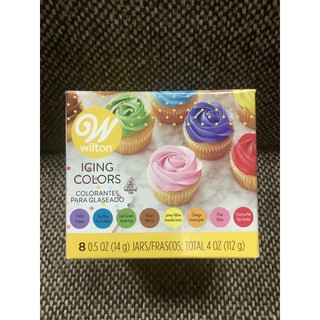 ภาพขนาดย่อของภาพหน้าปกสินค้าWilton icing 8 colors สีเจล สีผสมอาหาร 8สี สุดคุ้มในเซท จาก อเมริกา Wilton icing color จากร้าน p_order4u บน Shopee