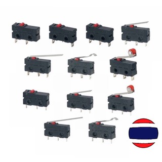 ลิมิต สวิตซ์ สวิทซ์ Mini Micro Limit Switch NO NC 3 Pins PCB Terminals SPDT 5A 125V 250V 28mm Roller Arc lever