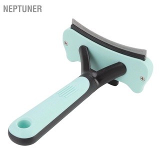 Neptuner แปรงทําความสะอาดขนสัตว์เลี้ยง แมว ด้ามจับตามหลักสรีรศาสตร์ สีเขียว