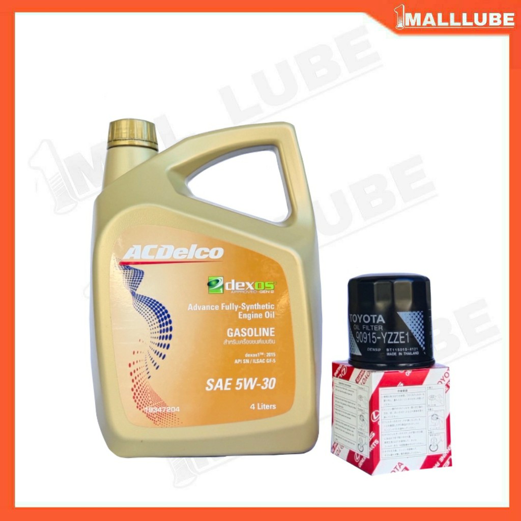 acdelco-น้ำมันเครื่องรถยนต์-acdelco-sae-5w-30-สังเคราะห์แท้-ปริมาณ-4-ลิตร-แถมฟรีกรองเครื่อง-toyota-แท้-1ลูก-ทักแชทแจ้งร