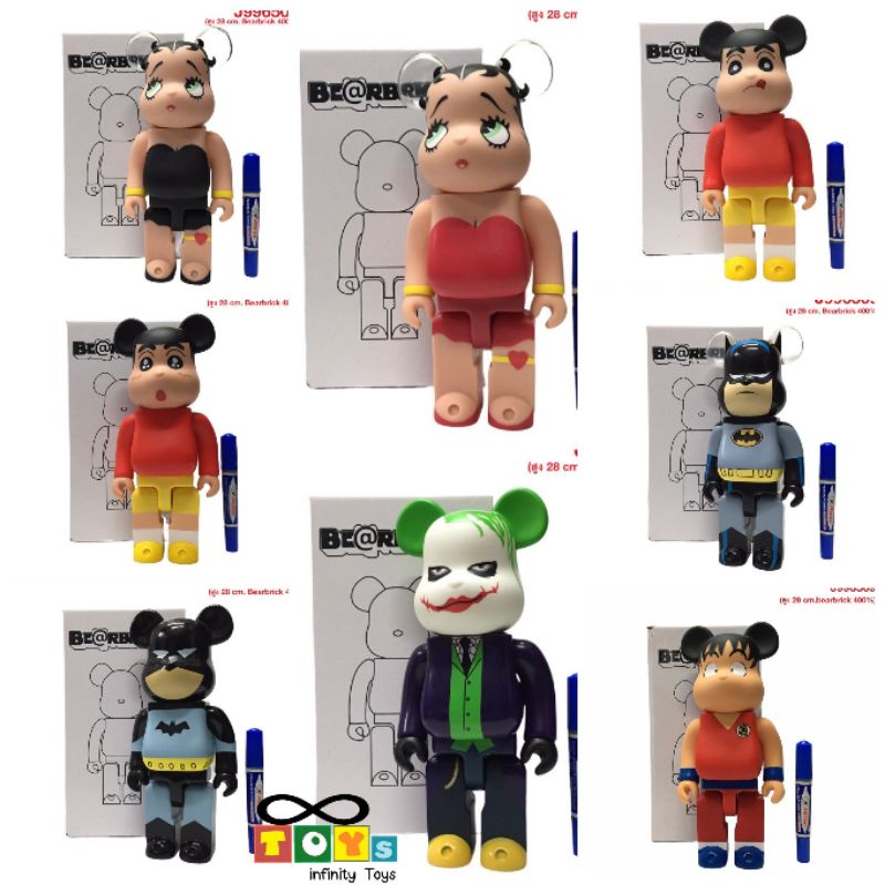*ทักแชทร้านสอบถามลายก่อนสั่งนะคะ* Bearbrick 400% โมเดลหมี โมเดลตั้งโชว์ ...
