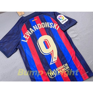 เสื้อเกรดรนักเตะ Player 2022 !! : ทีมบาเซโลนา เหย้า 2022 Barcelona Home 2022 + 9 LEWANDOWSKI และอาร์มลาลิก้า !!