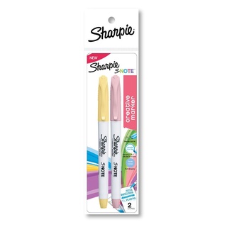 Sharpie ชาร์ปี้ S-Note สีเหลือง-สีชมพู แพ็ค 2 ด้าม (4895151557383)