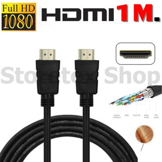 HDMI High Speed 1M 1080p 3D VER 1.4 ความยาว 1เมตร (Black)