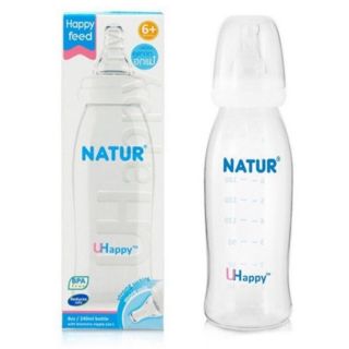 Natur ขวดนม Uhappy 8 ออนซ์(แพ็ค 6 )พร้อมจุกนม