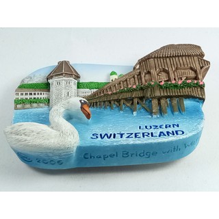 แม่เหล็กติดตู้เย็นนานาชาติสามมิติ รูปลูเซิร์น สวิตเซอร์แลนด์ 3D fridge magnet Lucerne SWITZERLAND