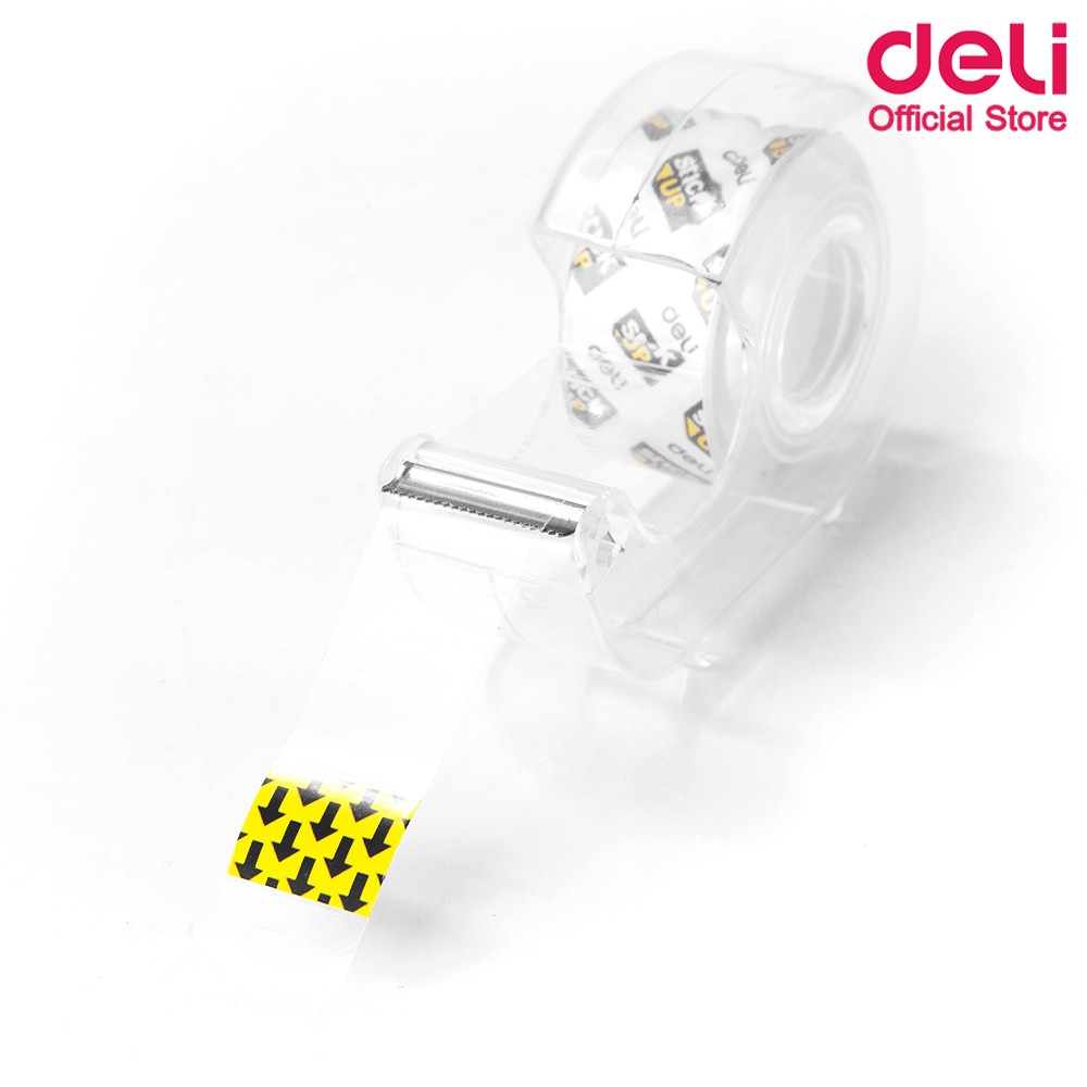 deli-a30211-invisible-tape-เทปขนาดพกพาแบบเขียนได้-ยาว-7-62m-พร้อมแท่นตัดเทปแบบใส-แพ็ค-6-ชิ้น-เทป-เทปใส-อุปกรณ์สำนักงาน