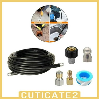 ( Cuticate2 ) ชุดท่อระบายน้ําสําหรับเครื่องซักผ้า 1 / 4 นิ้ว Npt , 49 ฟุต Sewer Jet Hose , 5800 Psi