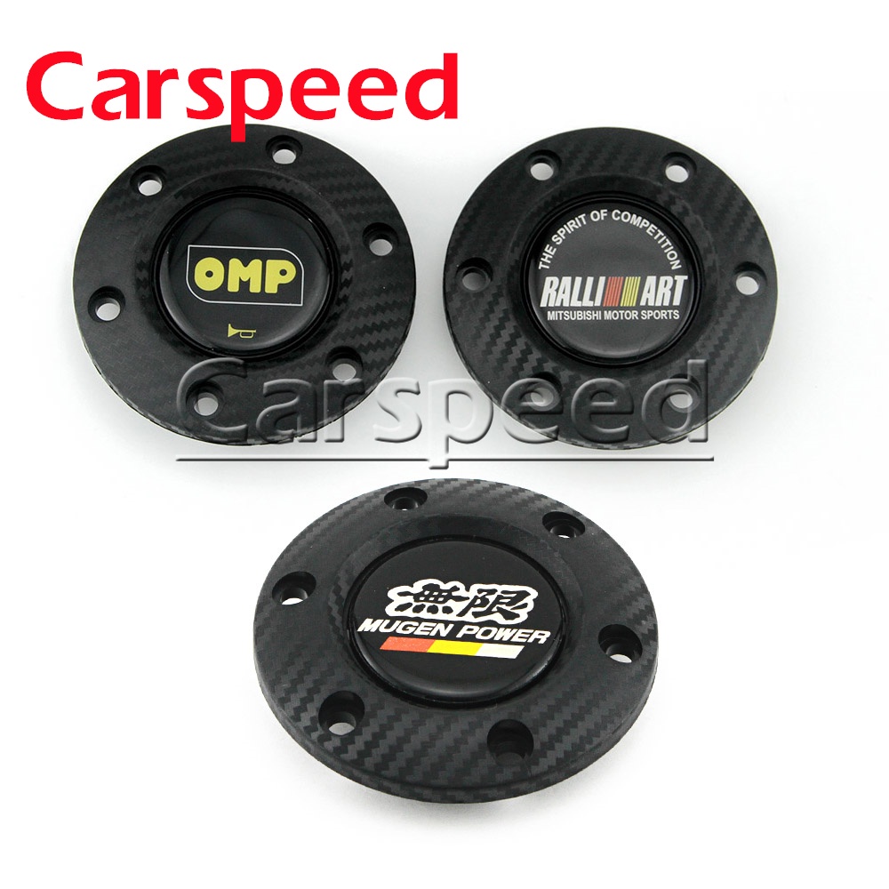 mugen-โมโม่-trd-nardi-รักแร้-omp-ฝาครอบปุ่มกดลําโพง-พวงมาลัยรถยนต์-คาร์บอนไฟเบอร์