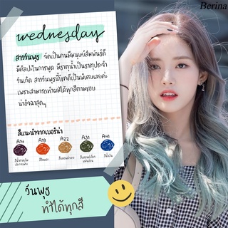 ภาพขนาดย่อของภาพหน้าปกสินค้าถูกสุดในไทย Berina เบอริน่า ครีมเปลี่ยนสีผม สีย้อมผม ปิดผมขาว ปิดหงอก สีแฟชั่น Berina Hair Color จากร้าน chutima.online บน Shopee ภาพที่ 5