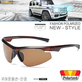 Polarized แว่นกันแดด แฟชั่น รุ่น JF 8018 C-7 สีน้ำตาลเลนส์น้ำตาล แว่นตา ทรงสปอร์ต วัสดุ PC (เลนส์โพลาไรซ์)ขาข้อต่อ