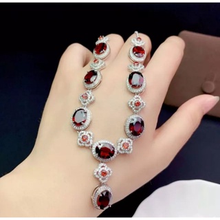 สร้อยคอโกเมนแท้Natural garnet