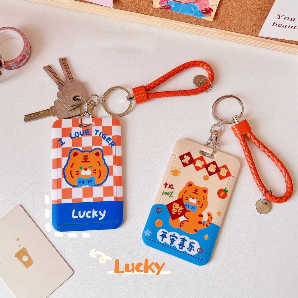 augustus-unique-korean-style-pendant-personality-card-holder-women-key-chain-cute-slide-cover-key-holder-bus-card-cover-access-card-protective-case-children-gift-key-ring-ornaments