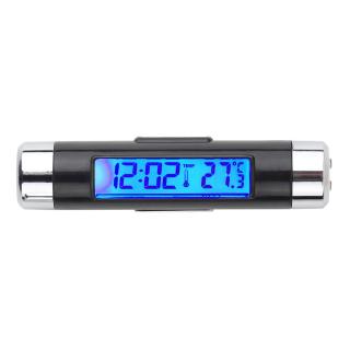 สินค้า ❀fmd❀Car LCD Clip-on Digital Backlight Automotive Thermometer Clock Calendar