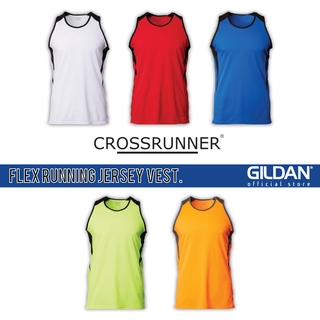 Crossrunner เสื้อกีฬาแขนกุด ผ้านีออน สีส้ม ขาว แดง เขียวนีออน สําหรับทุกเพศ CRV1600