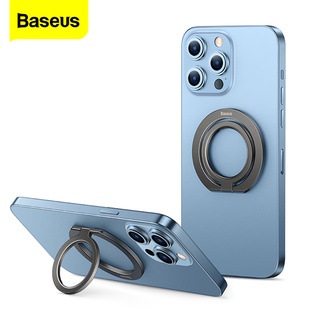 Baseus แหวนนิ้ว ที่วางโทรศัพท์ สําหรับ iPhone แหวนโทรศัพท์ โลหะ ที่วางโทรศัพท์มือถือ รองรับที่วางโทรศัพท์ แบบแม่เหล็ก อุปกรณ์เสริมขาตั้ง