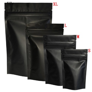 [FILLY] 100pcs Matte Black Selfseal Bags Resealable Zip Lock Packaging Bags DFG