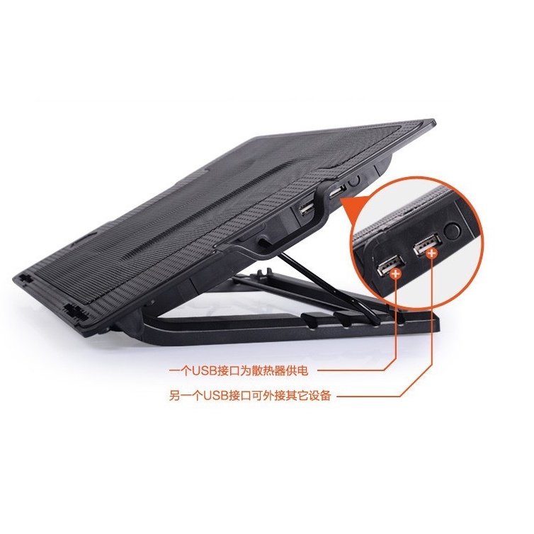 ภาพสินค้าZS NoteBook Stand & Cooling Pad พัดลมระบายความร้อนโน๊ตบุ๊คปรับระดับได้ (สีดำ) รุ่น LXN25 จากร้าน zs.123 บน Shopee ภาพที่ 5