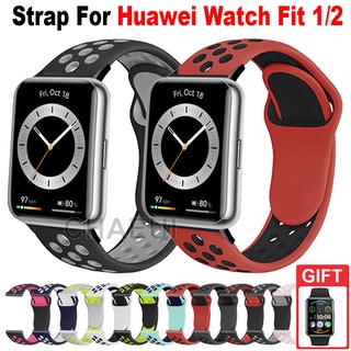ภาพหน้าปกสินค้าสายนาฬิกาข้อมือซิลิโคน อุปกรณ์เสริม สําหรับ Huawei Watch Fit 2 ซึ่งคุณอาจชอบราคาและรีวิวของสินค้านี้