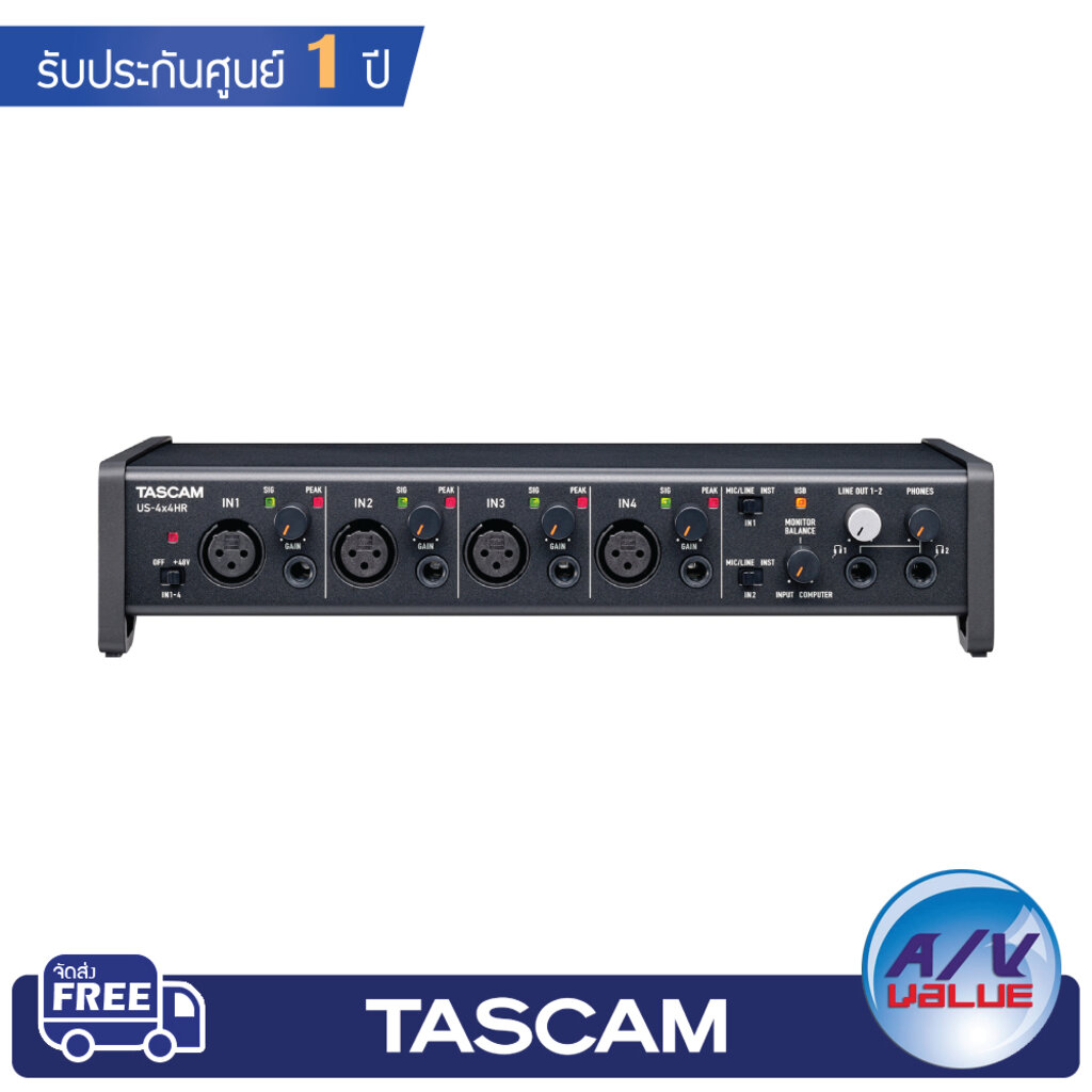 tascam-us-4x4hr-4mic-4in-4out-high-resolution-versatile-usb-audio-interface