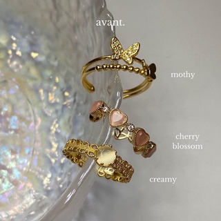 Avantgarde.bkk แหวนแก๊งใหม่! 🌟 Creamy/Cherry blossom/Mothy ring