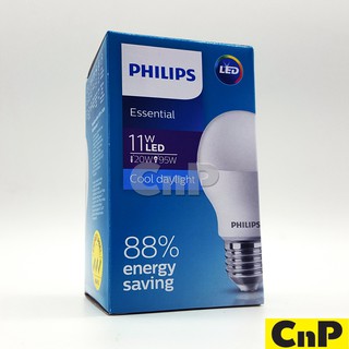 ภาพหน้าปกสินค้าPHILIPS หลอดไฟ LED Bulb 11W ฟิลิปส์ รุ่น Essential แสงขาว Cool Daylight ที่เกี่ยวข้อง