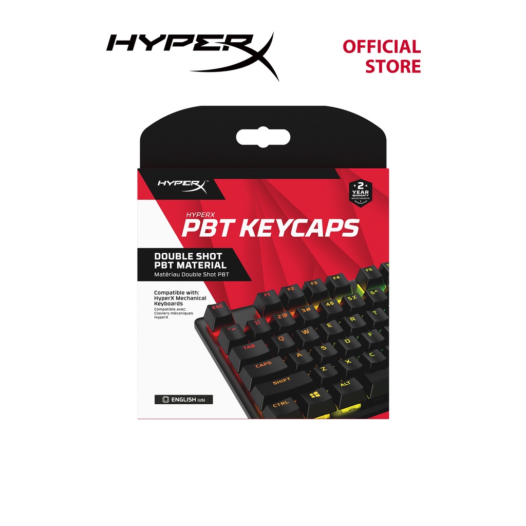ภาพสินค้าHyperX PBT Keycaps - Full Key Set Black (US Layout) (519P1AA ABA) จากร้าน hyperx_online บน Shopee ภาพที่ 6
