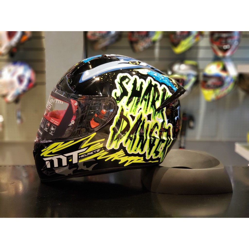 หมวกกันน็อค mt stinger shark Yellow Shopee Thailand