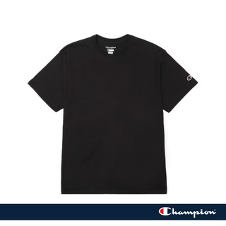 Champion ของแท้ Unisex เสื้อยืดคอกลม แขนสั้น สีดํา T425